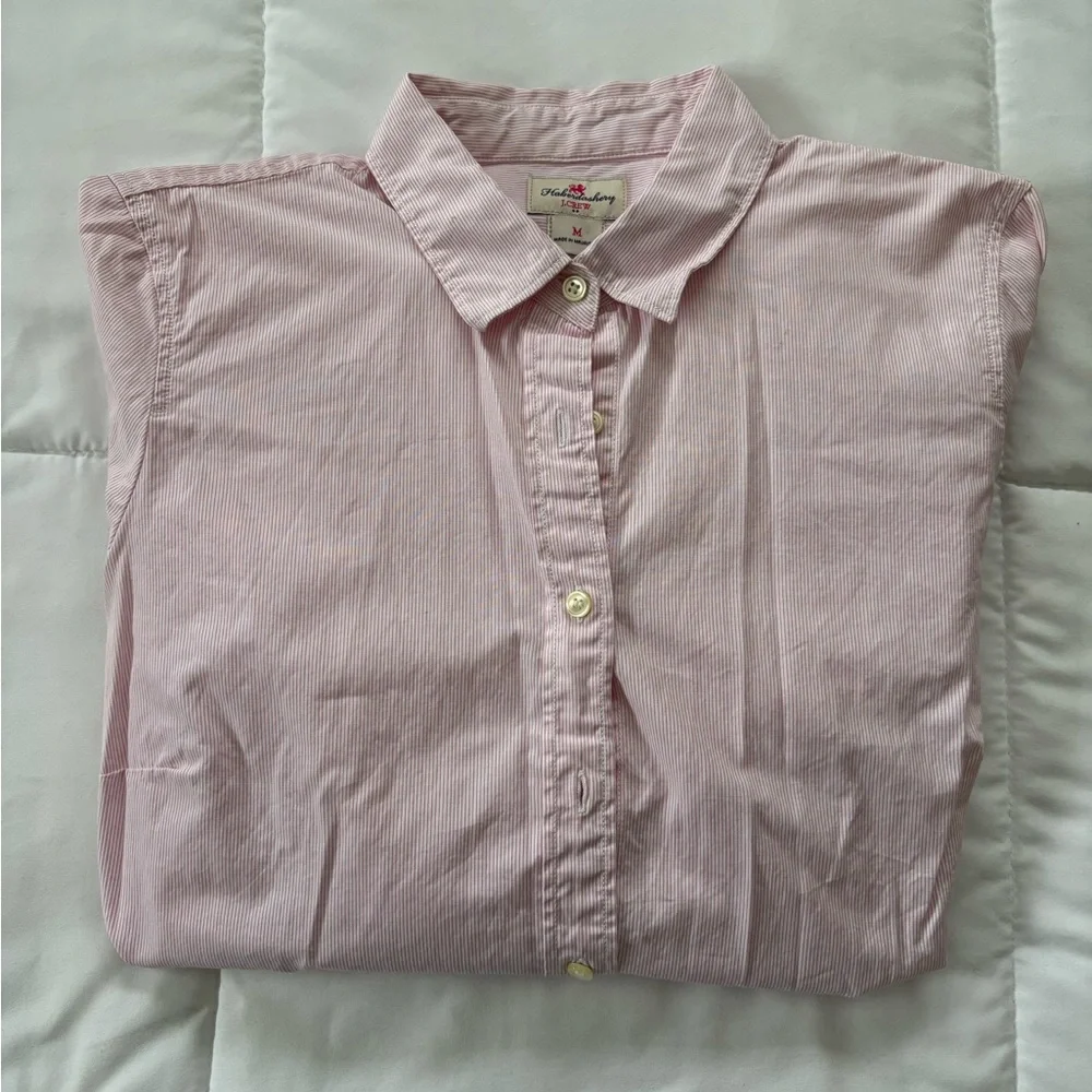 J. Crew Light Pink Haberdashery Casual Button-Down Shirt